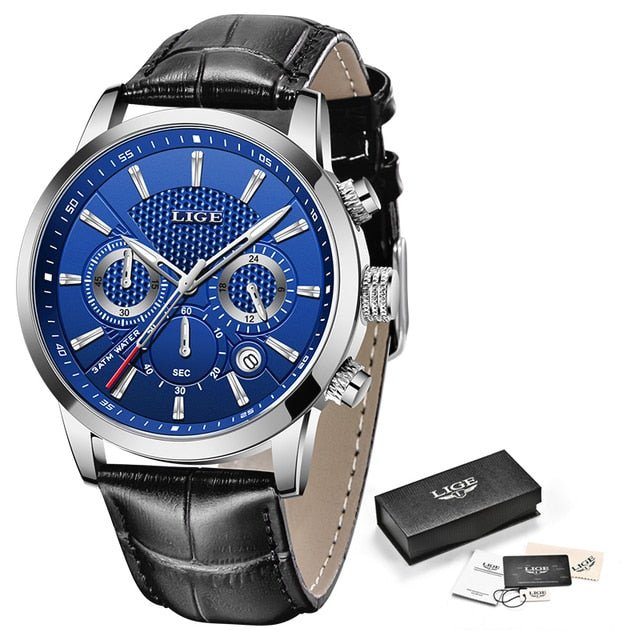 Relógio Masculino TitaniumLige - Pulseira em Couro Legitimo