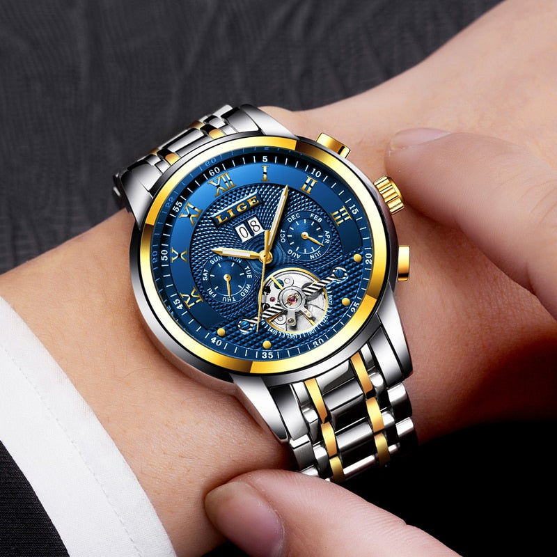 Magnat Lige Luxor – Relógio Masculino com Movimento Automático e Estilo Imponente
