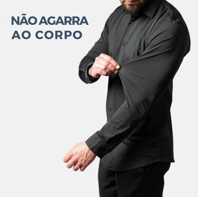 Camisa SilkIce™ – Elegância e Conforto com Toque de Seda Gelo