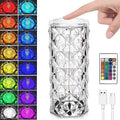 Luminária de Luxo Cristal Light – 16 Cores Sensível ao Toque + Controle Remoto