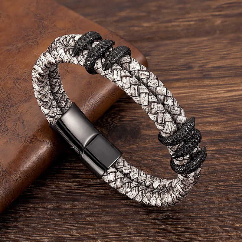 Pulseira Masculina Bracelete Escama de Dragão