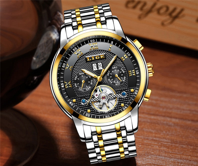 Magnat Lige Luxor – Relógio Masculino com Movimento Automático e Estilo Imponente