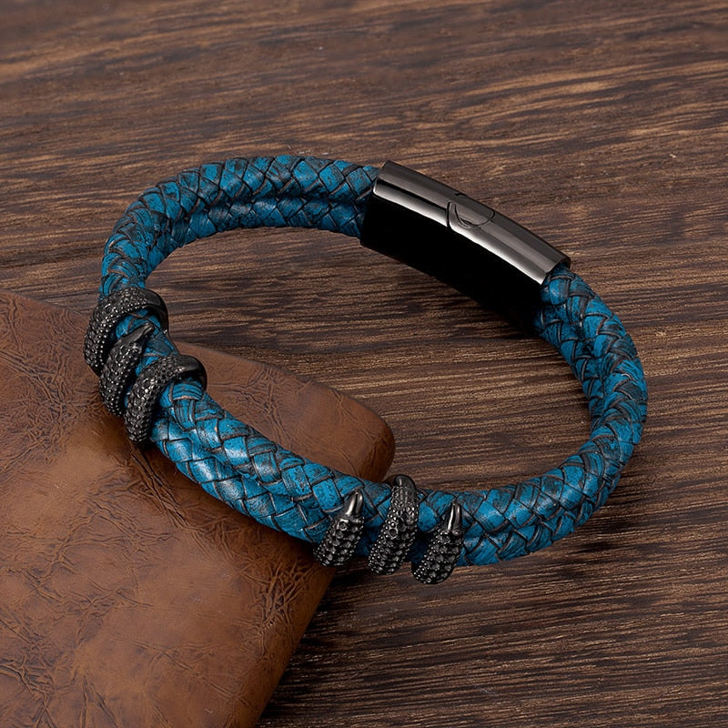 Pulseira Masculina Bracelete Escama de Dragão