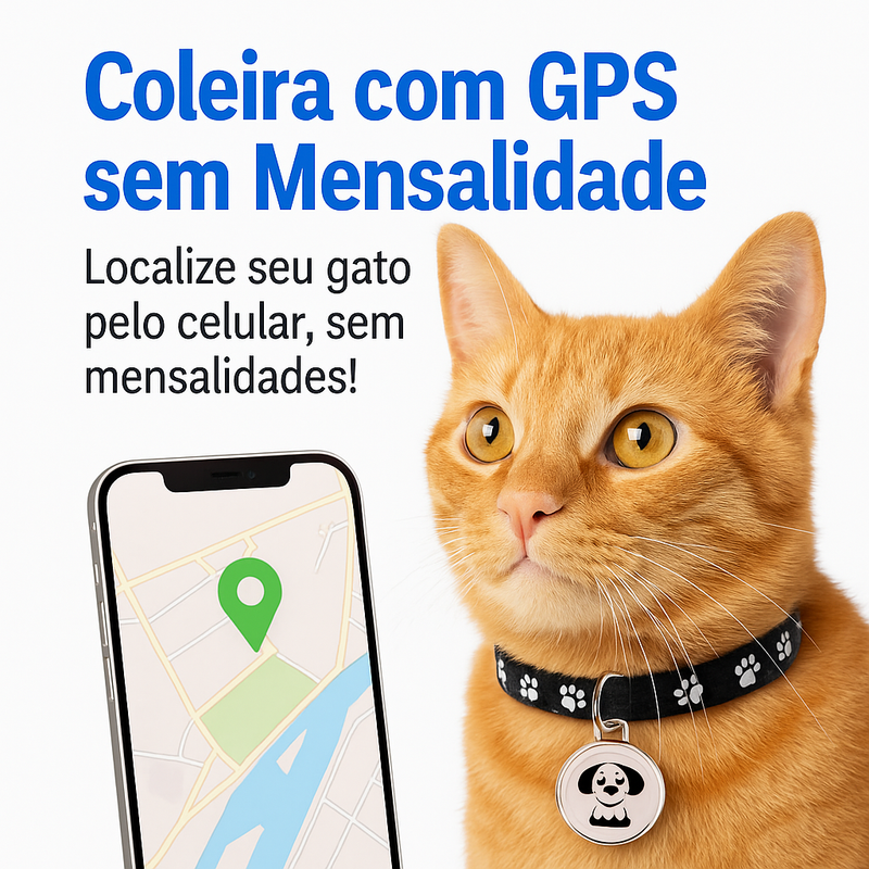 Rastreador GPS para Pets – Localização em Tempo Real e Sem Mensalidade