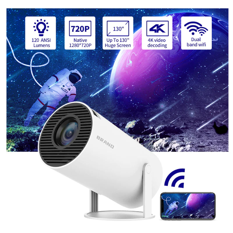 Projetor CineBox Pro™ 4K – Imersão Total em Qualquer Lugar