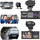 Câmera Veicular 3 em 1 DriveVision™ 360 – Gravação HD + Visão Noturna + Wi‑Fi