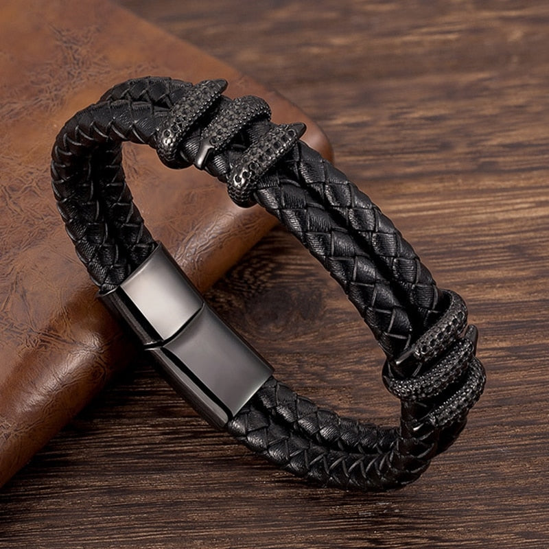 Pulseira Masculina Bracelete Escama de Dragão