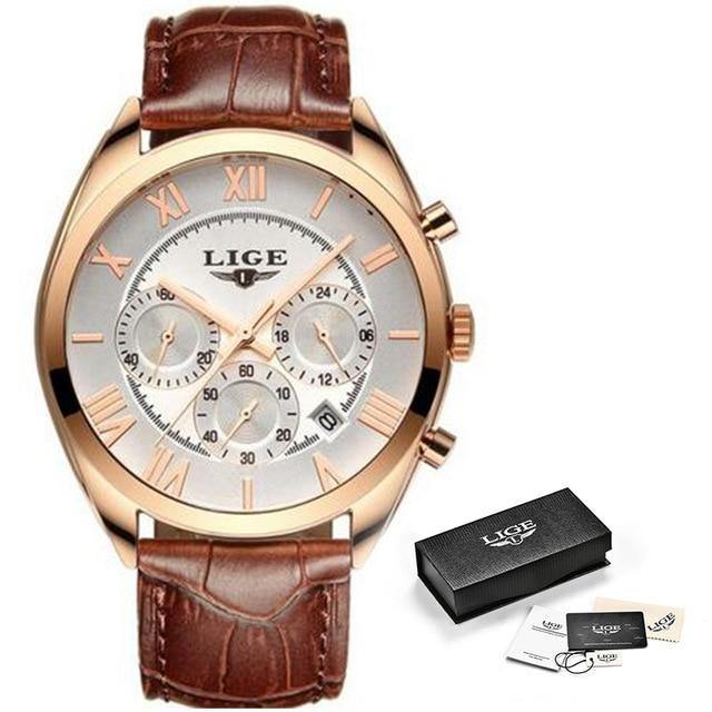 DonVinci™ – Relógio de Luxo com Pulseira de Couro e Elegância Atemporal