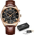 DonVinci™ – Relógio de Luxo com Pulseira de Couro e Elegância Atemporal