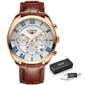 DonVinci™ – Relógio de Luxo com Pulseira de Couro e Elegância Atemporal